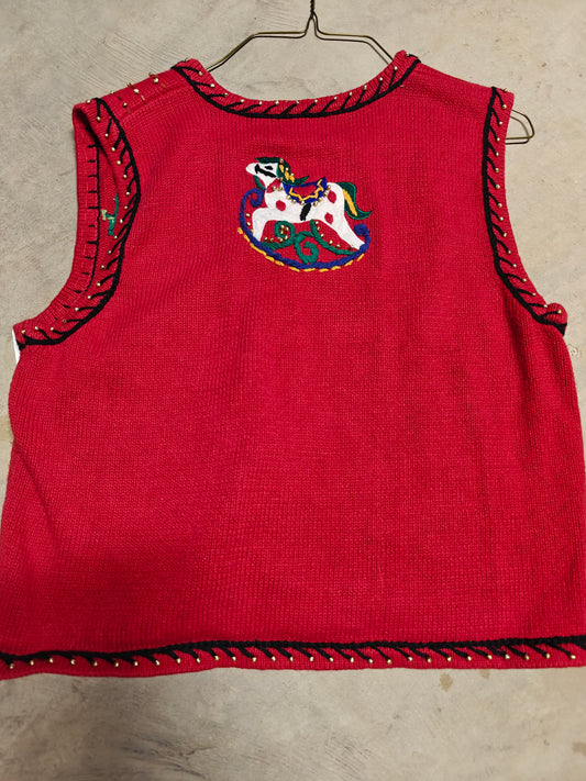 Golden Beads. Size XS, Christmas Sweater