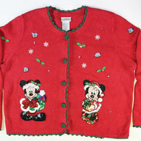Mickey and Minnie Mouse Extra Large Christmas Sweater