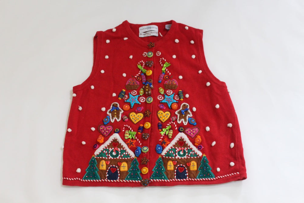 Wow! Look at all the candy!  Small, Christmas sweater