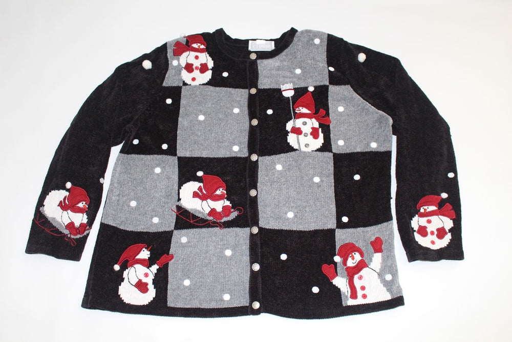 Checkers anyone?  Large, Christmas sweater