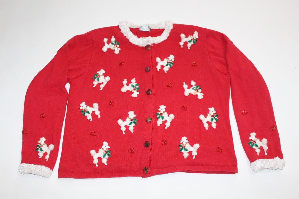 Oddles of Poodles, Large, Christmas sweater