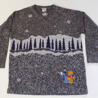 Winnie the Pooh and Eyore, too!  Large, Christmas sweater