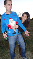 
              Santa Flashes Beer Holder Christmas Sweater
            