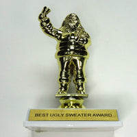 Ugly Sweater Award Trophy with Santa  5" tall