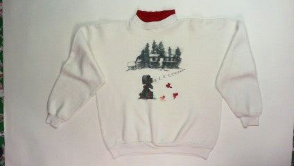 Snow House Mailbox-Large Christmas Sweater