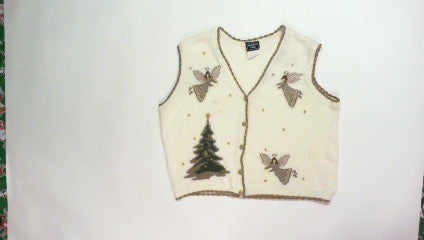 Golden Angles-Large Christmas Sweater