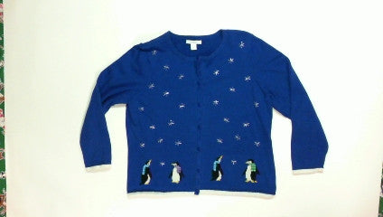 Snowing Penguins-Small Christmas Sweater