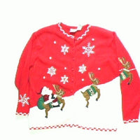 Snow Take Off For Delivery-Large Christmas Sweater