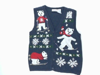 Ski Lessons If You Please-X Small Christmas Sweater