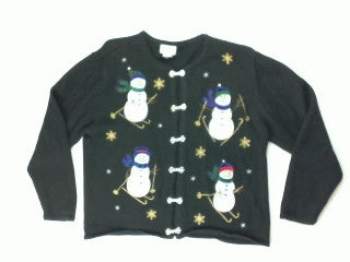 Frosty Hittin The Slopes-Medium Christmas Sweater