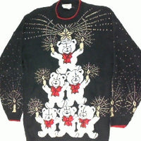 Tree Tower of Bears- Small Christmas Sweater