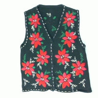 Pageant Poinsettias- X Small Christmas Sweater