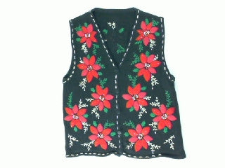 Pageant Poinsettias- X Small Christmas Sweater