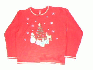Jolly and Jeweled For the Holiday-Large Christmas Sweater