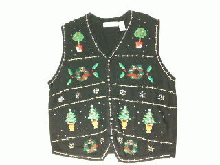 Pretty Holiday Planters- Large Christmas Sweater