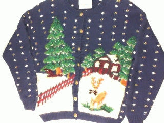 Lonesome Deer-X Small Christmas Sweater