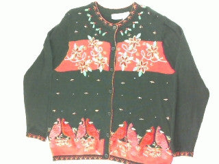 Redbird Delight-Large Christmas Sweater
