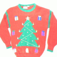 Crafted By A Kindergartner-Small Christmas Sweater