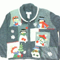 Many Face of Winter- Large Christmas Sweater