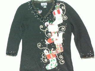Party In The Stockings- X Small Christmas Sweater