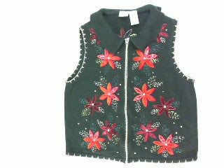 Poinsettias To The Extreme-Large Christmas Sweater