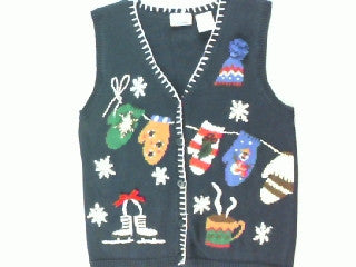 Hanging Winter Clothes Up To Dry- X Small Christmas Sweater