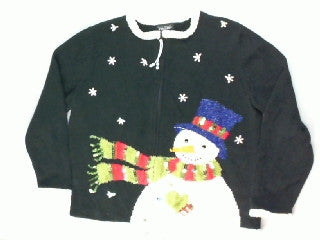 Windswept Snowman-Small Christmas Sweater