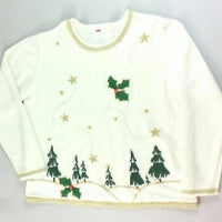 White Snowy Hills- Large Christmas Sweater