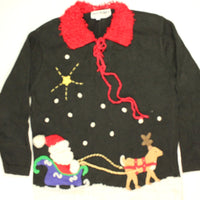 Gearing Up The Sleigh- Small Christmas Sweater