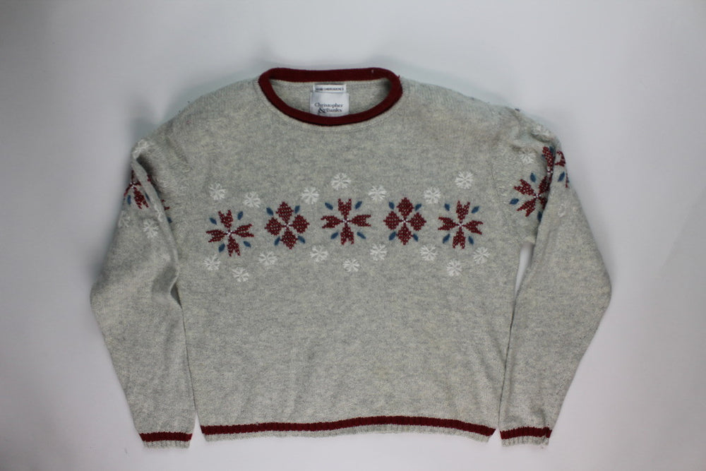 Fancy Flakes- Medium Christmas Sweater