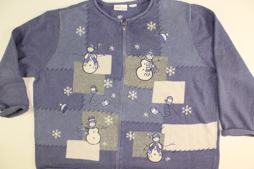Snow Flurries Make Snowmen- XX Large Christmas Sweater
