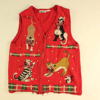 Holiday Bells and Cats- X Small Christmas Sweater