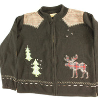 Holiday Moose Tracks- Small Christmas Sweater