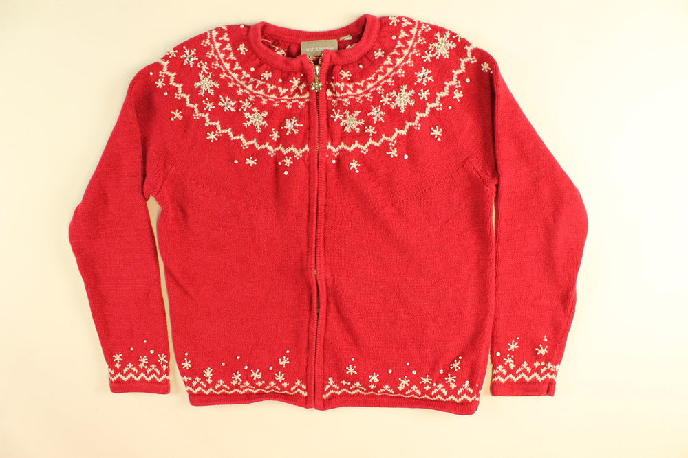 Snowflakes and Sparkle- Small Christmas Sweater