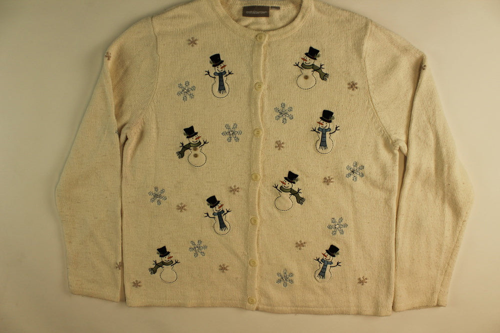Snowmen and Their Flakes- Medium Christmas Sweater