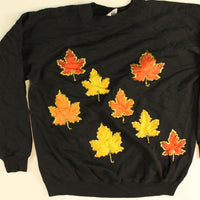 Sparkle Leaves- Large Fall Sweatshirt