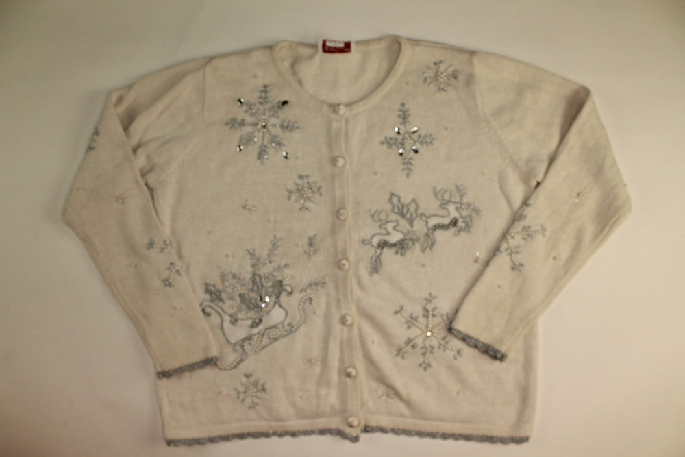 Flying Silver- Large Christmas Sweater