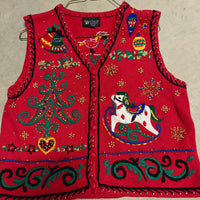 Golden Beads. Size XS, Christmas Sweater