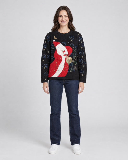 Musical Santa, Small, Christmas sweater