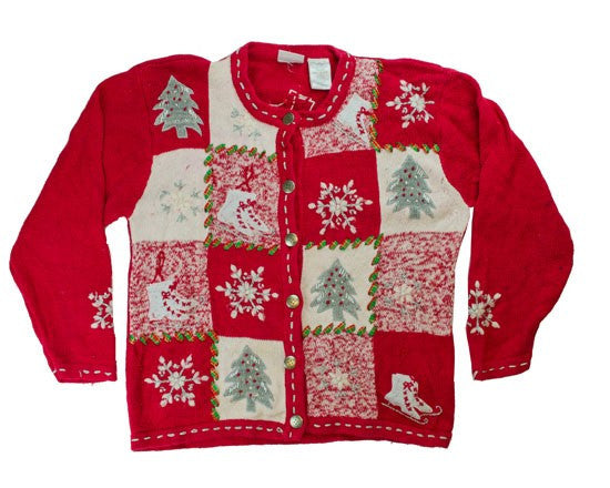 Skating Squares-Small Christmas Sweater - Main Image