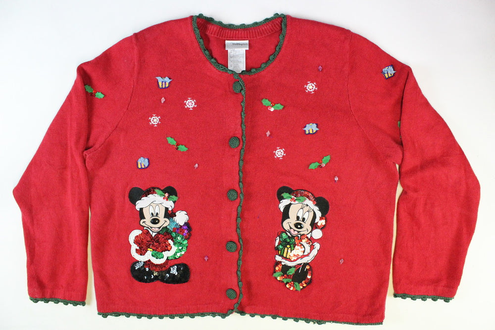 Mickey and Minnie Mouse Extra Large Christmas Sweater