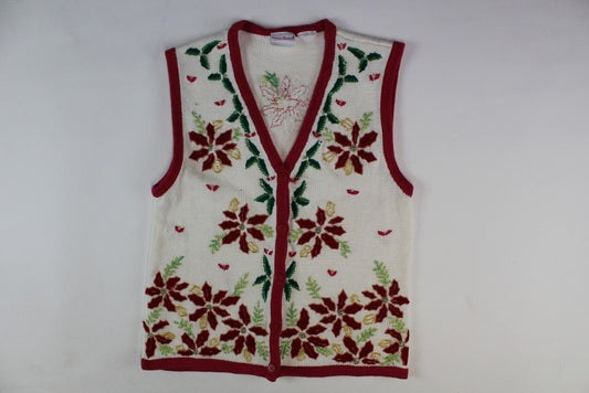 Poinsettia Delight, Xsmall, Christmas Sweater