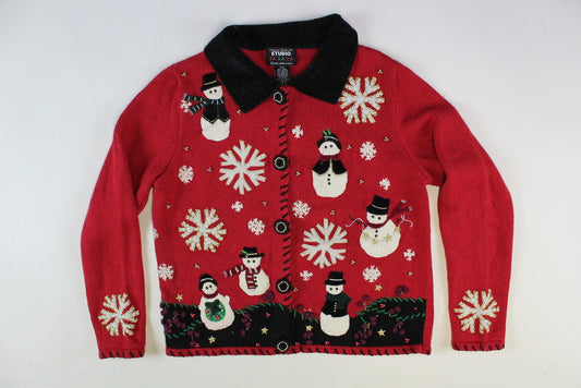 Snowmen and Snowflakes, Small, Christmas Sweater