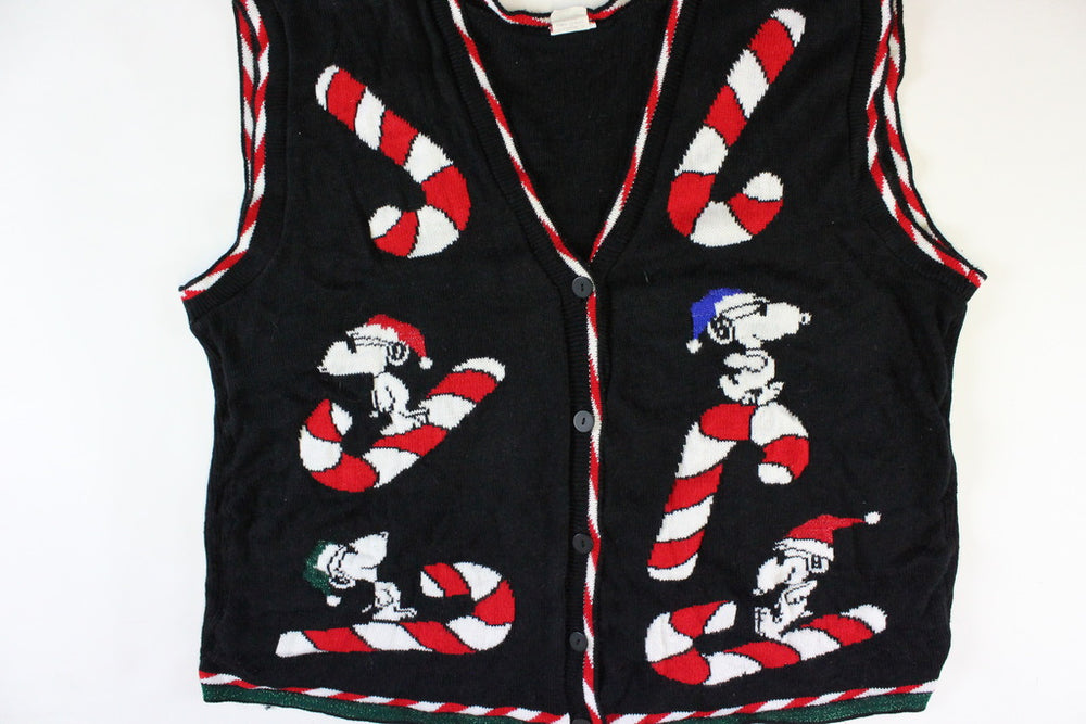 Snoopy riding on Candy Canes, XXL, Christmas Sweater