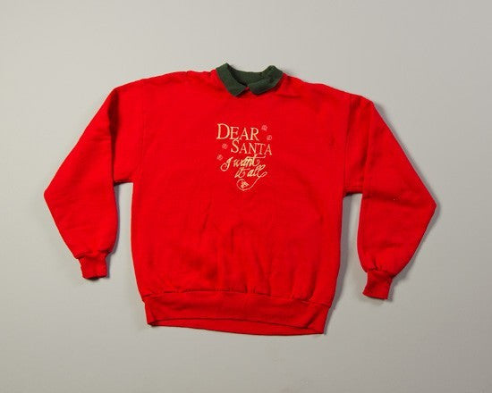 Dear Santa Large Christmas Sweater The Ugly Sweater Store Vintage Ugly Christmas Sweaters for your next sweater party