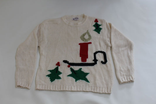 One Candle, Medium, Christmas sweater