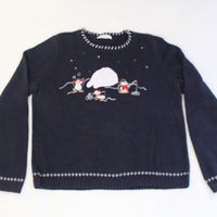 Penquins fishing,  X Small, Christmas sweater
