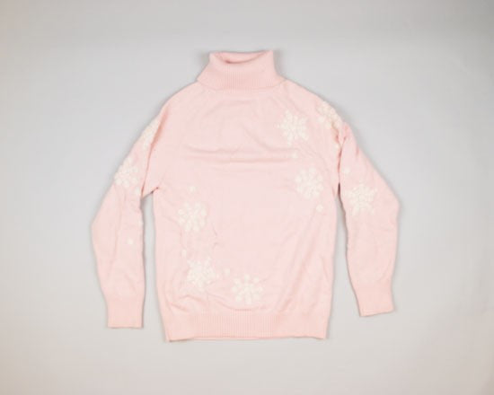 Light Pink With Snowflakes