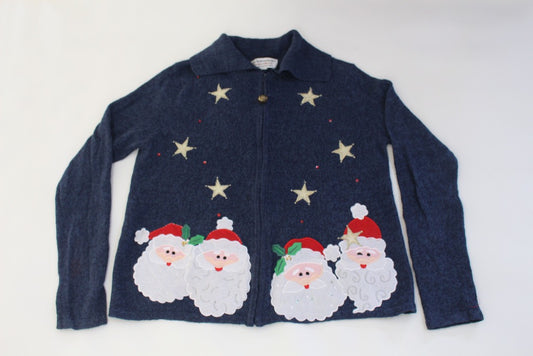 Four happy Santas, Small, Christmas sweater
