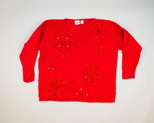 Red Beaded Snowflakes